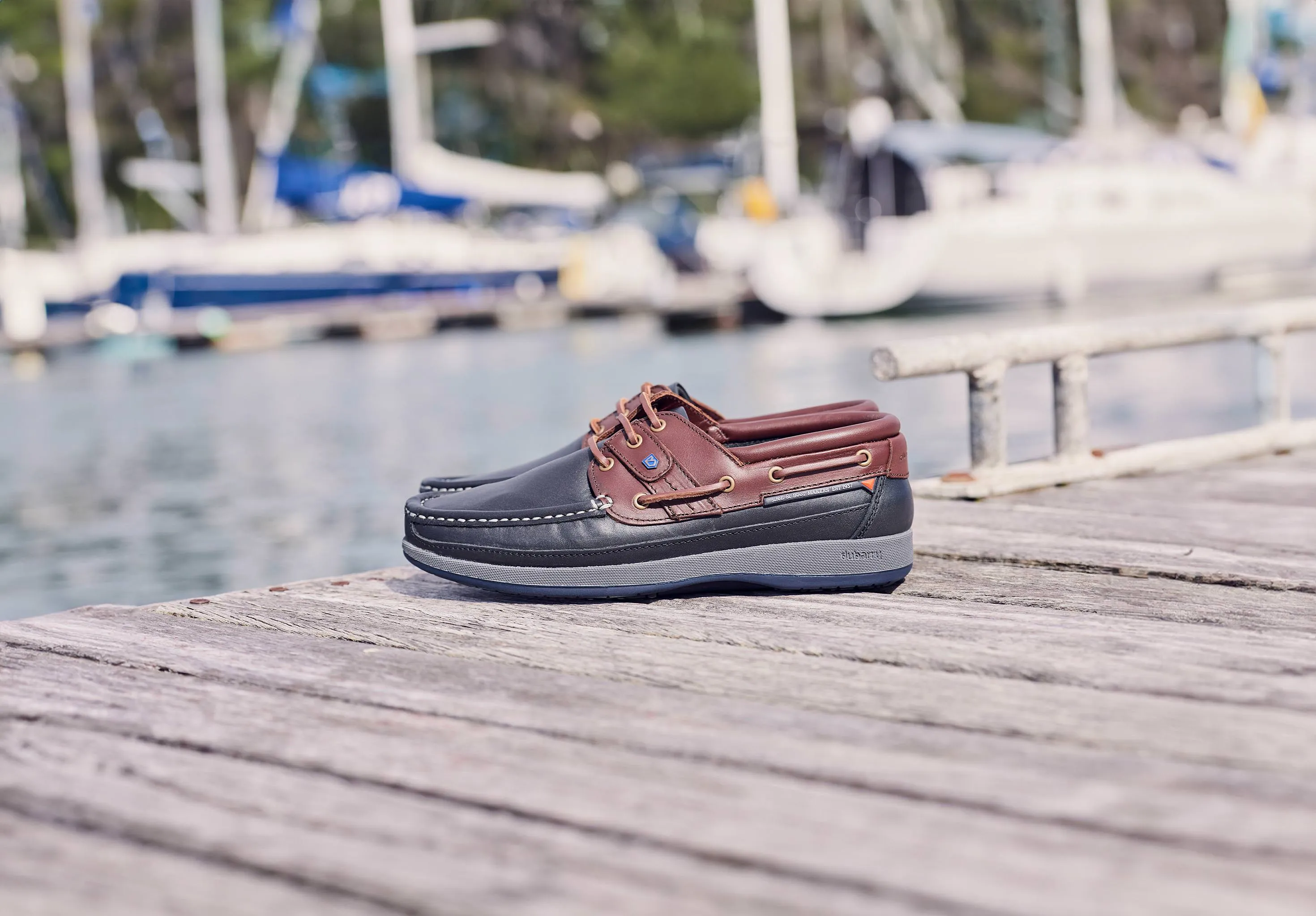 Atlantic Boat Shoe - Navy/Brown