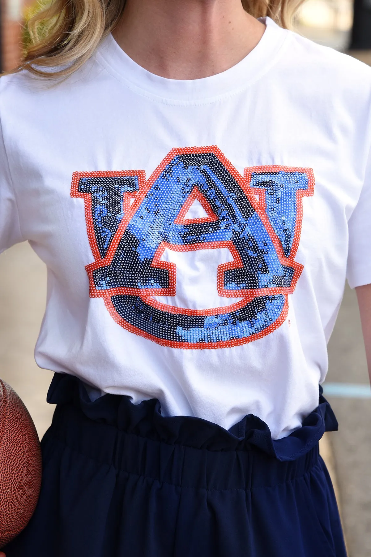 AUBURN SEQUIN TOP