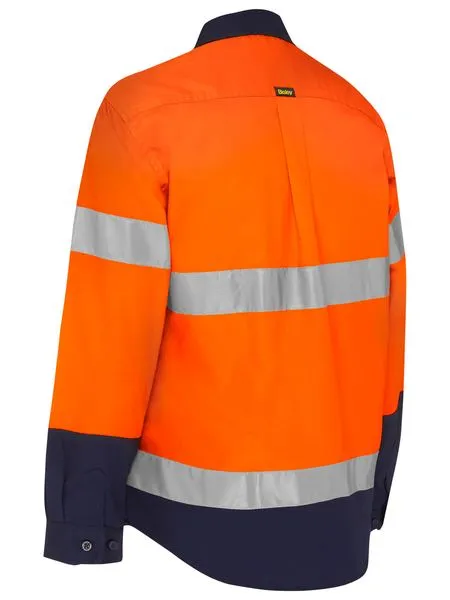 Bisley Womens Taped Hi Vis 2 Tone Maternity Drill Shirt BLM6456T