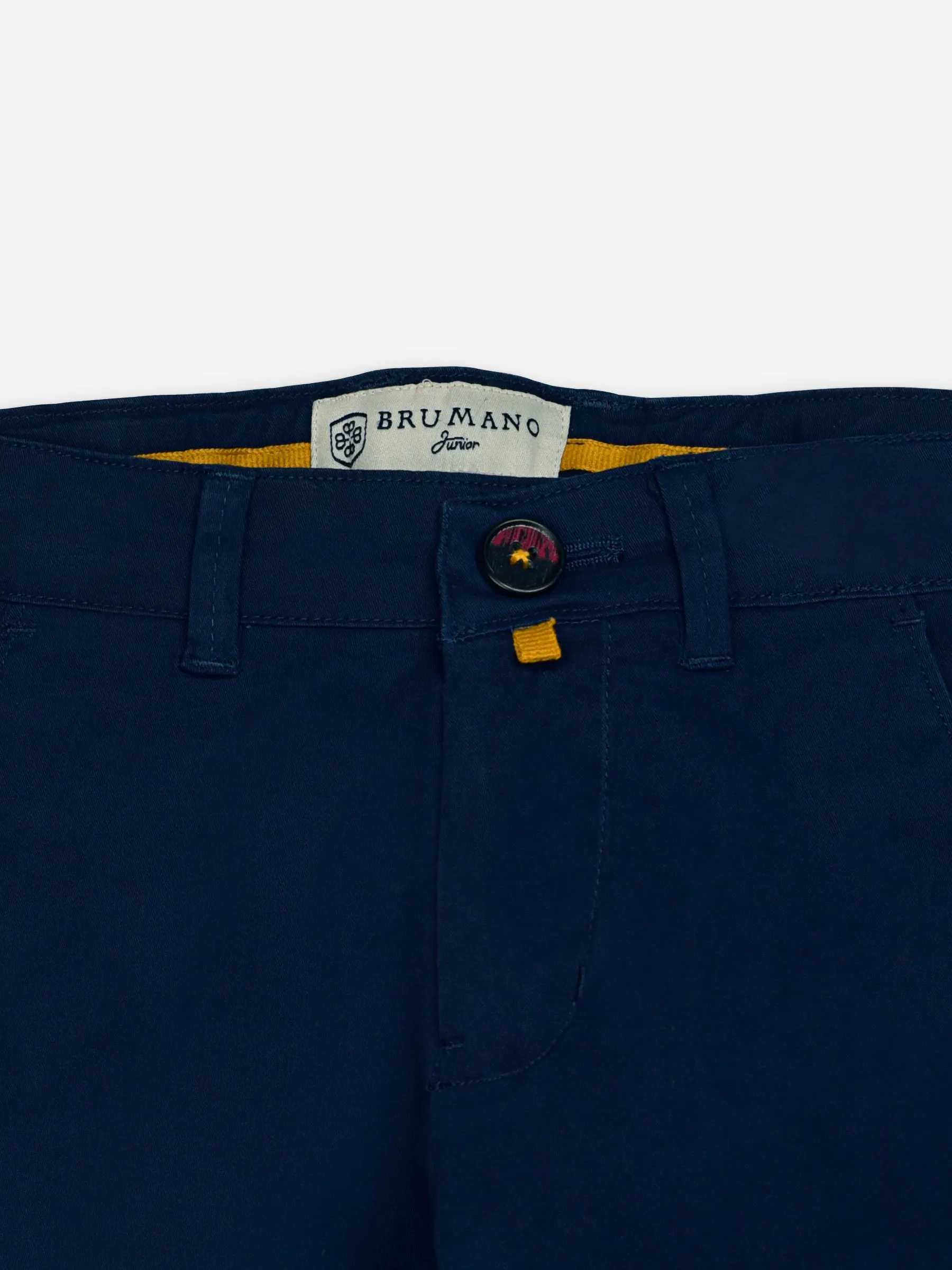 Blue Cotton Casual Chino