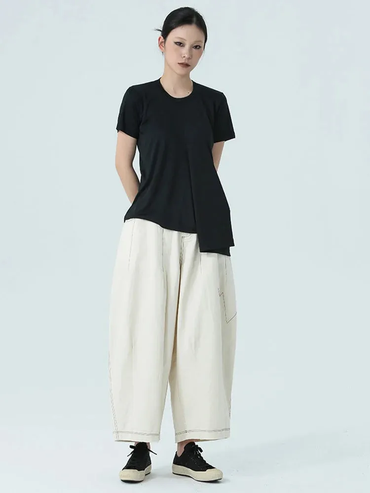 Bolohus Topstitched Wide Leg Pants