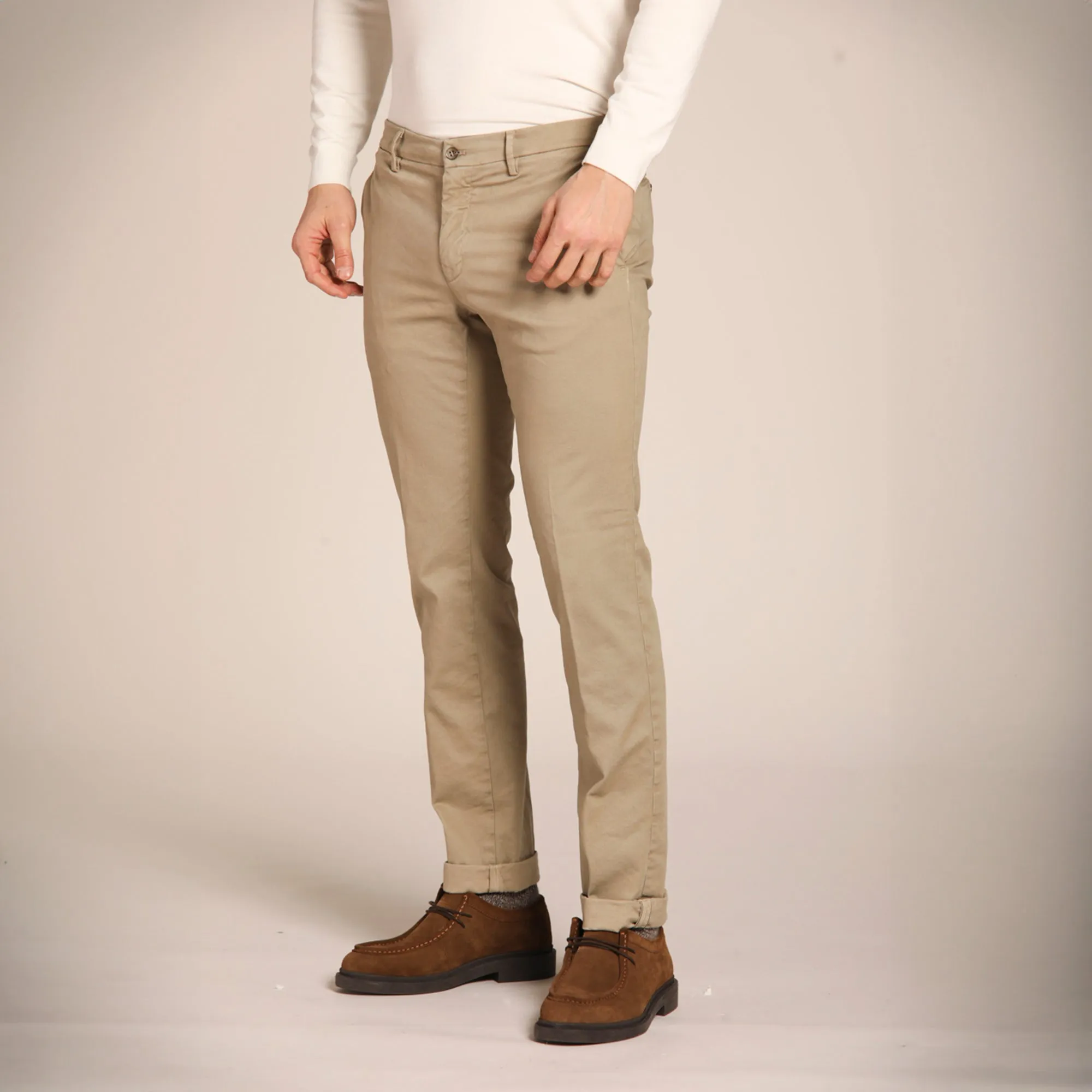 Caramel Twill Stretch Slim Fit Chino - Mason's