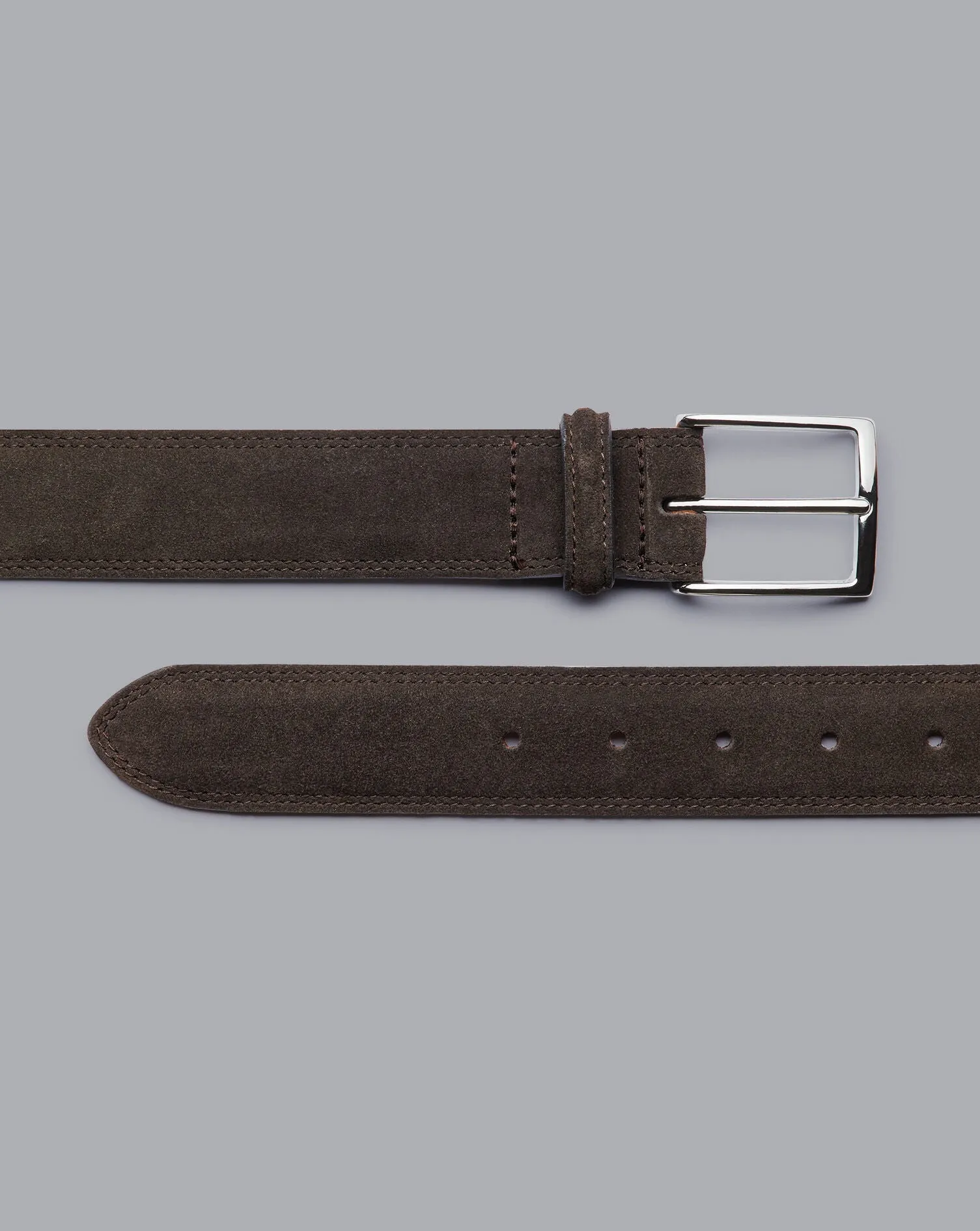 Chocolate Brown Suede Made In England Belt