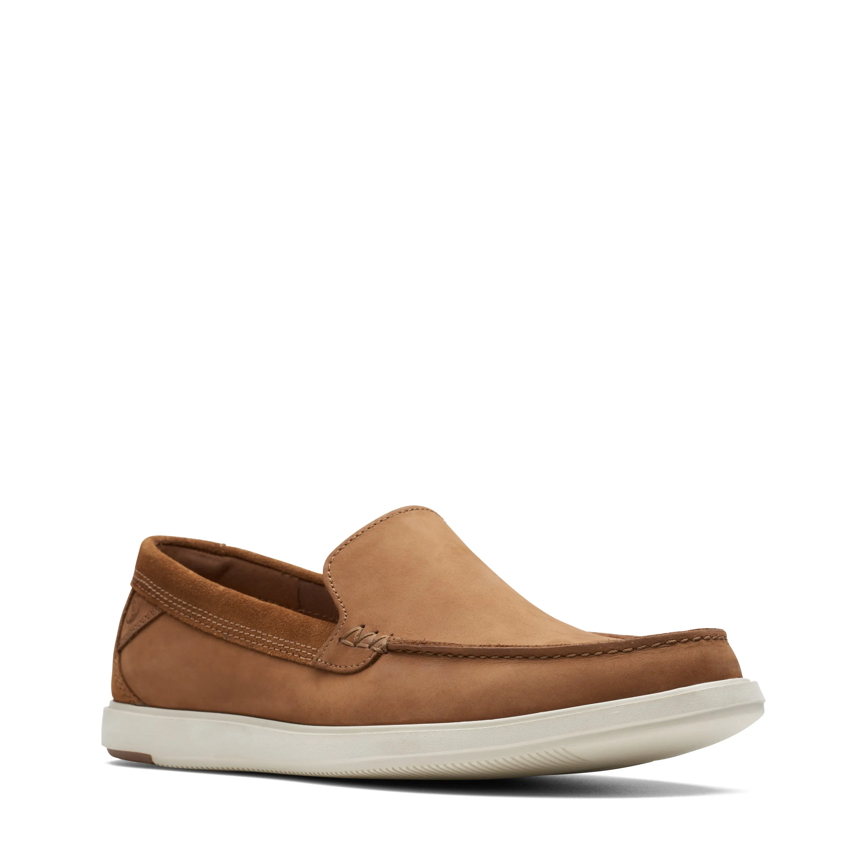 CLARKS | MOCASINES HOMBRE | BRATTON LOAFER DARK TAN NUBUCK | MARRÓN