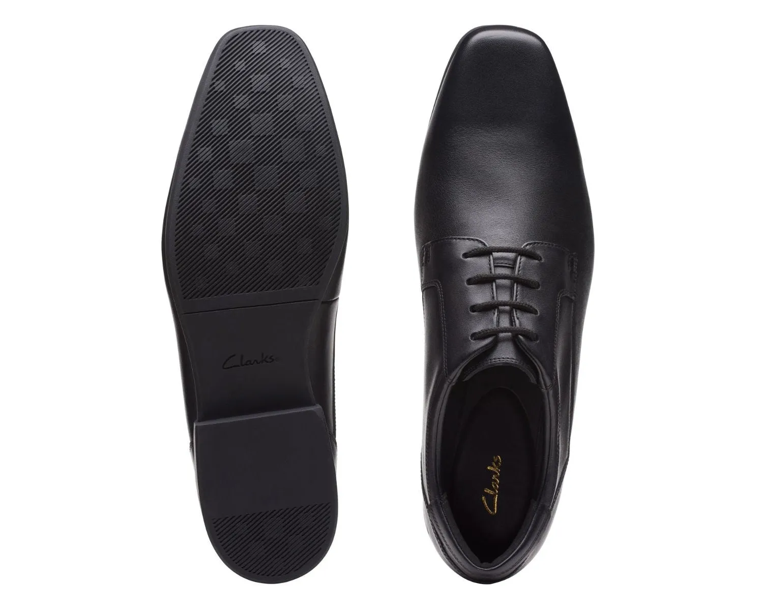 Clarks Sidton Lace Black Leather