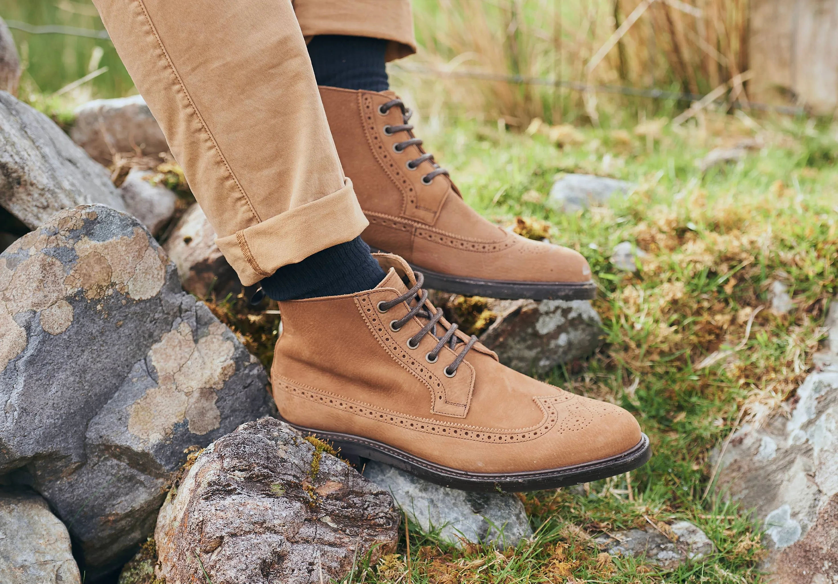 Down Goodyear  Brogue Boot - Brown