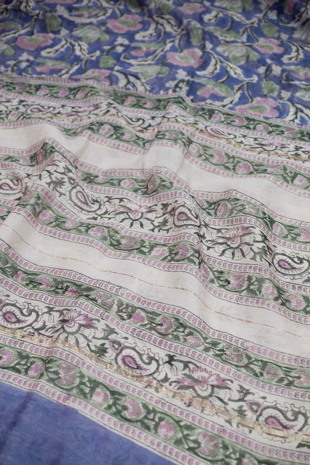 Light Violet Chanderi Silk Cotton saree