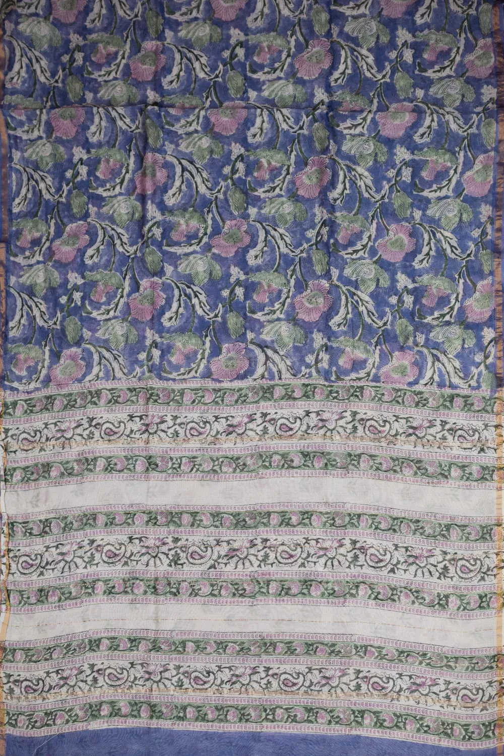 Light Violet Chanderi Silk Cotton saree