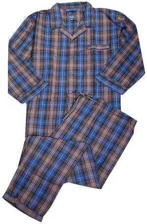 Majestic International - Mens Big Broadcloth LS Pajamas - 11 Color Combinations