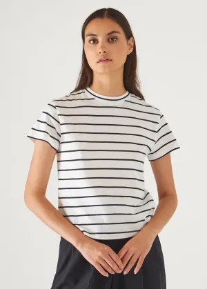 ORGANIC COTTON STRIPE HIGH NECK BABY TEE - PATRICK ASSARAF