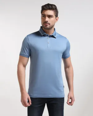 Polo Air Blue Solid T-Shirt - Peter