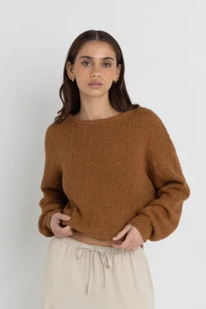 Rhythm Hailey Boucle Knit Jumper - COFFEE