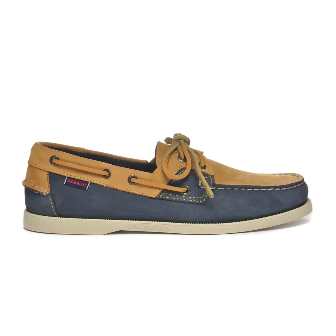 Sebago Docksides Rossisland Navy/Ocra Tan