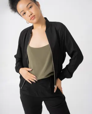 Silk Bomber Jacket