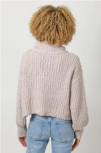 Turtle Neck Cropped Sweater